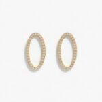 Boucles d’oreilles ovales pavées