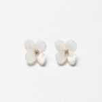 Boucles d’oreilles fleurs nacrées
