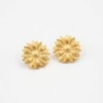 Boucles d’oreilles marguerites dorées