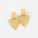 Boucles d’oreilles triangles texturées