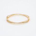 Bracelet double jonc strassé