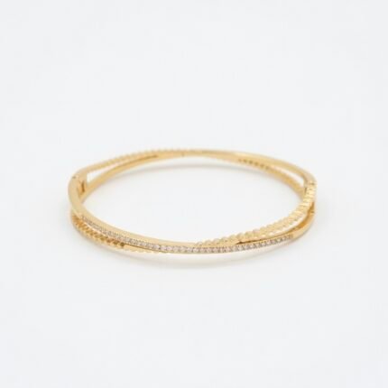 Bracelet double jonc strassé