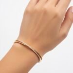 Bracelet double jonc strassé – Image 3