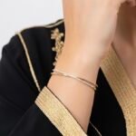 Bracelet double jonc strassé – Image 2