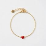 Bracelet cœur rouge
