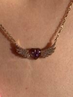 Collier Cœur Ange Violet – Image 3