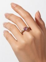 Bague Cœur Violet – Image 3